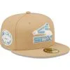 New Era Men's Tan Chicago White Sox 75th Anniversary Of Comiskey Park Sky Blue Undervisor 59FIFTY Fitted Hat
