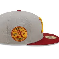 New Era Men's Gray/ Oakland Athletics Navy Undervisor 59FIFTY Fitted Hat