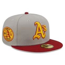 New Era Men's Gray/ Oakland Athletics Navy Undervisor 59FIFTY Fitted Hat -Minnesota Twins Shop DSCO1152658081 1927 ALT2