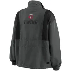 WEAR By Erin Andrews Women's Charcoal Minnesota Twins Packable Half-Zip Jacket -Minnesota Twins Shop DSCO1152705880 1904 ALT3