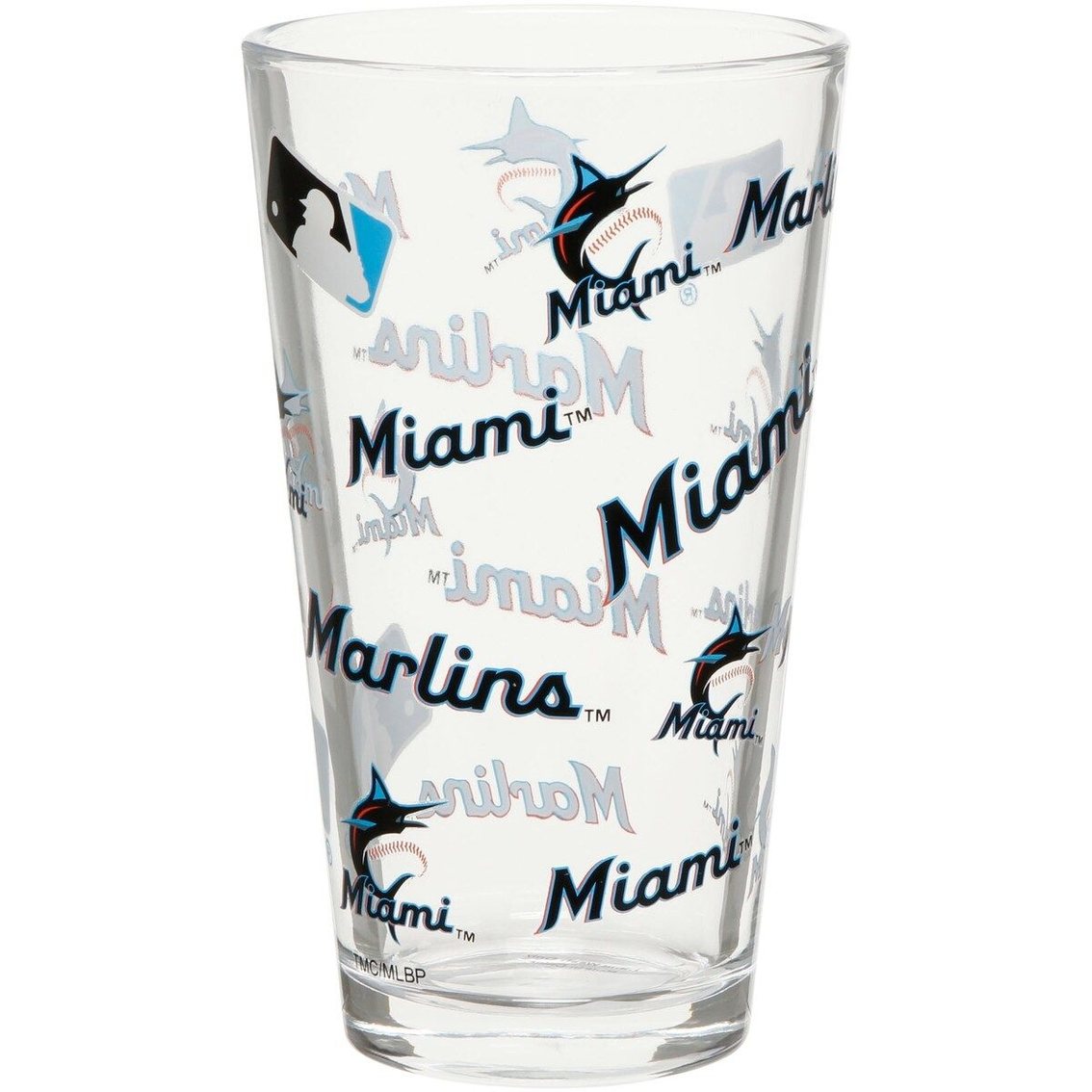 The Memory Company Miami Marlins Full Wrap Pint Glass 2 The Memory Company Miami Marlins Full Wrap Pint Glass - Image 2