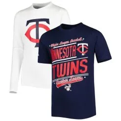 Stitches Youth Navy/White Minnesota Twins Combo T-Shirt Set