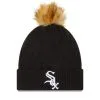 New Era Women's Black Chicago White Sox Snowy Cuffed Knit Hat With Pom