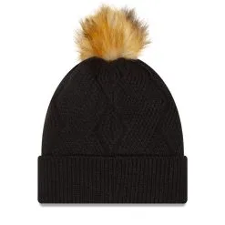 New Era Women's Black Chicago White Sox Snowy Cuffed Knit Hat With Pom -Minnesota Twins Shop DSCO1153010619 1007 ALT2