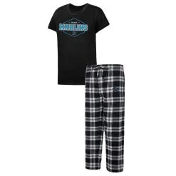 Concepts Sport Women's Black/Gray Miami Marlins Badge T-Shirt & Pajama Pants Sleep Set