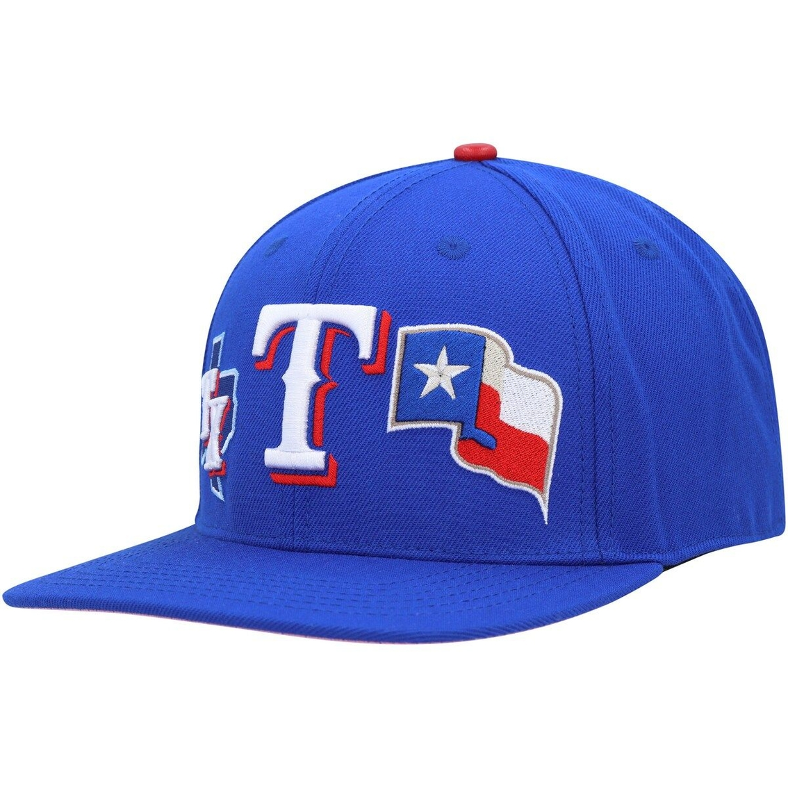 Pro Standard Men's Royal Texas Rangers Double City Pink Undervisor Snapback Hat 4 Pro Standard Men's Royal Texas Rangers Double City Pink Undervisor Snapback Hat - Image 4