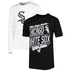 Stitches Youth Black/White Chicago White Sox Combo T-Shirt Set