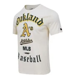 Pro Standard Men's Cream Oakland Athletics Cooperstown Collection Old English T-Shirt -Minnesota Twins Shop DSCO1153012705 6662 ALT2