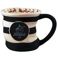 The Memory Company Miami Marlins 18oz. Team Holiday Mug