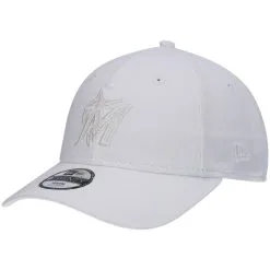 New Era Youth White Miami Marlins Glisten 9TWENTY Adjustable Hat