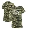 Girls Youth New Era Green Oakland Athletics 2021 Armed Forces Day Brushed Camo V-Neck T-Shirt