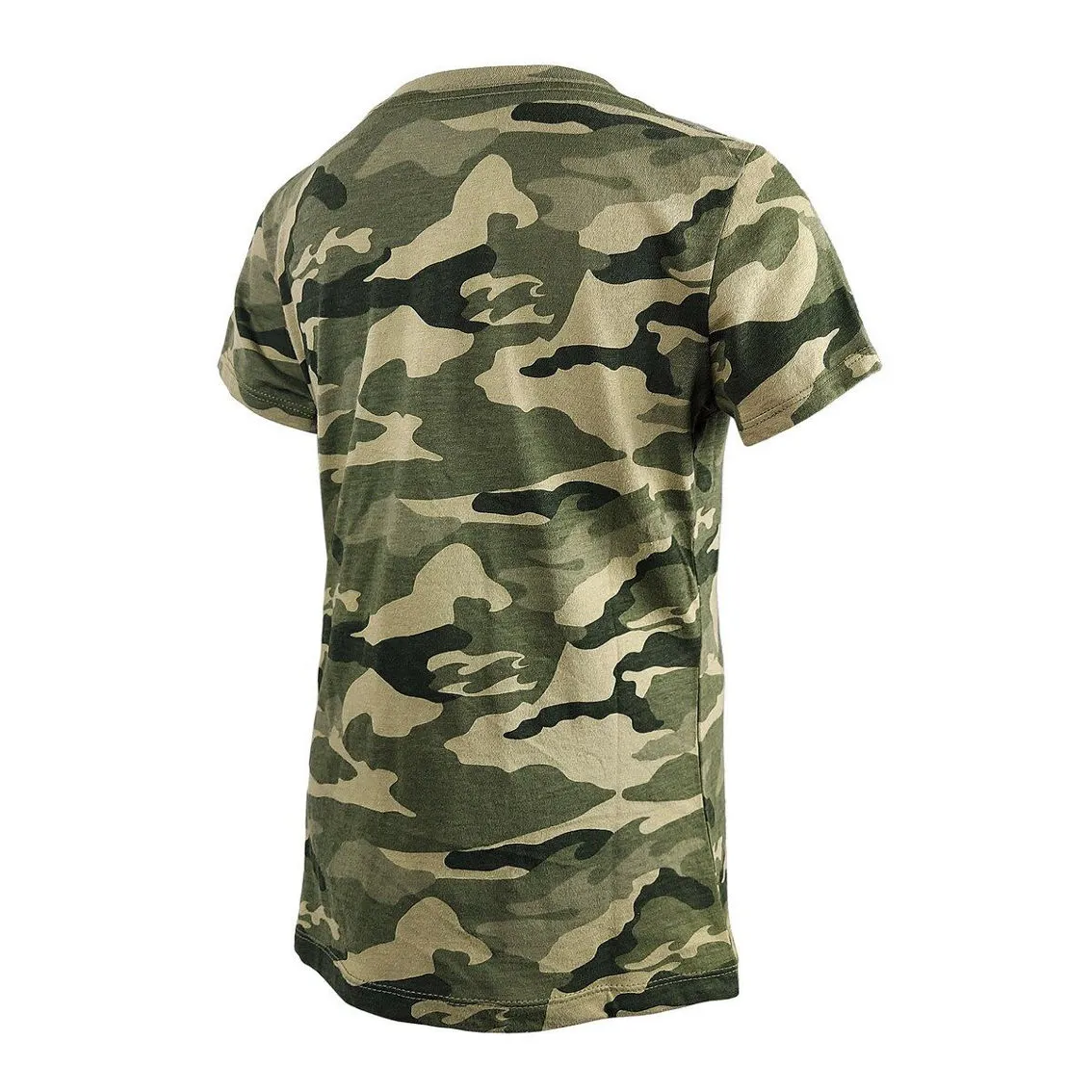 Girls Youth New Era Green Oakland Athletics 2021 Armed Forces Day Brushed Camo V-Neck T-Shirt 4 Girls Youth New Era Green Oakland Athletics 2021 Armed Forces Day Brushed Camo V-Neck T-Shirt - Image 4