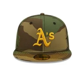 New Era Men's Camo Oakland Athletics Team Color Undervisor 59FIFTY Fitted Hat -Minnesota Twins Shop DSCO1153017410 BGrd ALT2