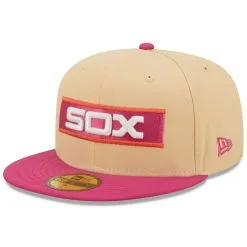 New Era Men's Orange/Pink Chicago White Sox 1933 MLB All-Star Game 50th Anniversary Mango Passion 59FIFTY Fitted Hat -Minnesota Twins Shop DSCO1153019266 2294 ALT3