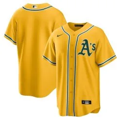 Nike Men's Gold Oakland Athletics Alternate Replica Team Jersey