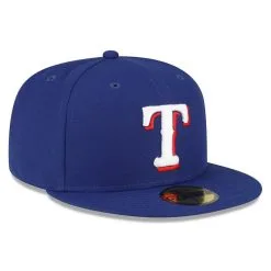 New Era Men's Royal Texas Rangers Authentic Collection Replica 59FIFTY Fitted Hat -Minnesota Twins Shop DSCO1153020974 1350 ALT3