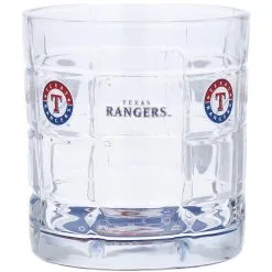 The Memory Company Texas Rangers 10oz. Team Bottoms Up Squared Rocks Glass