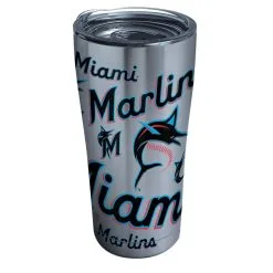 Tervis Miami Marlins 20oz. All Over Stainless Steel Tumbler With Slider Lid