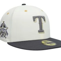 New Era Men's White/Charcoal Texas Rangers 1995 MLB All-Star Game Chrome 59FIFTY Fitted Hat