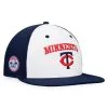 Fanatics Branded Men's White/Navy Minnesota Twins Iconic Color Blocked Fitted Hat