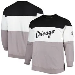 Profile Men's Black/Gray Chicago White Sox Big & Tall Pullover Sweatshirt