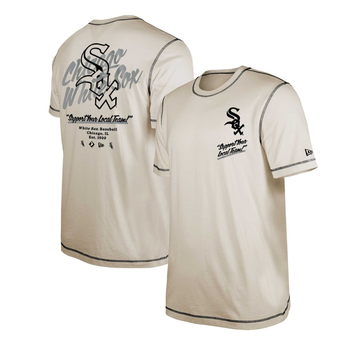 New Era Men's White Chicago White Sox Team Split T-Shirt 1 New Era Men's White Chicago White Sox Team Split T-Shirt