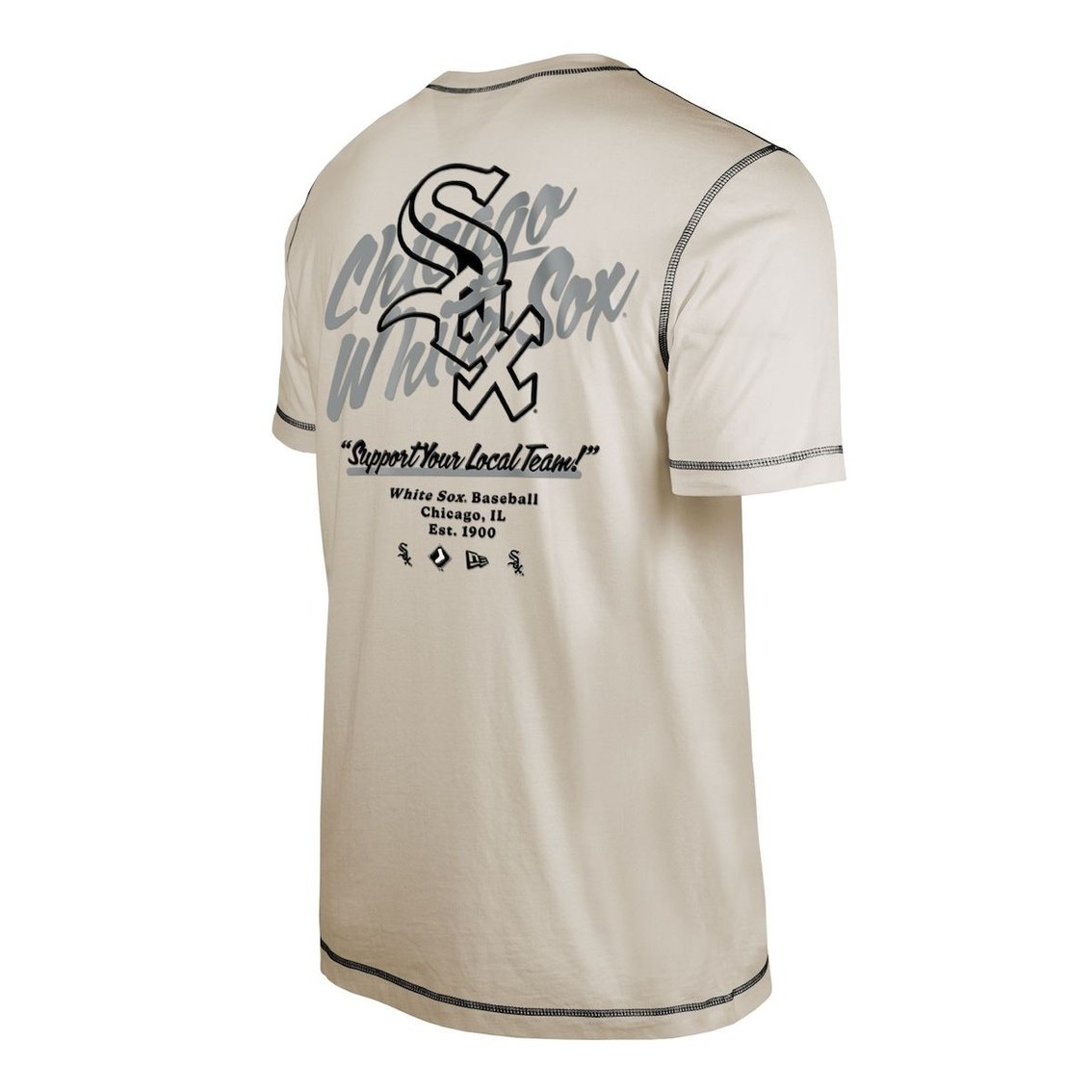 New Era Men's White Chicago White Sox Team Split T-Shirt 4 New Era Men's White Chicago White Sox Team Split T-Shirt - Image 4