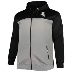 Profile Men's Black/Gray Chicago White Sox Big & Tall Yoke Full-Zip Hoodie -Minnesota Twins Shop DSCO1153636832 1007 ALT2