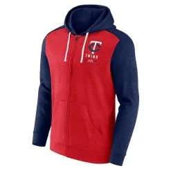 Fanatics Branded Men's Heathered Navy/Heathered Red Minnesota Twins Blown Away Full-Zip Hoodie -Minnesota Twins Shop DSCO1154096161 REDBLU ALT2