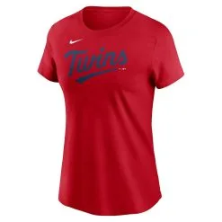Nike Women's Red Minnesota Twins 2023 Wordmark T-Shirt -Minnesota Twins Shop DSCO1154153000 2910 ALT2