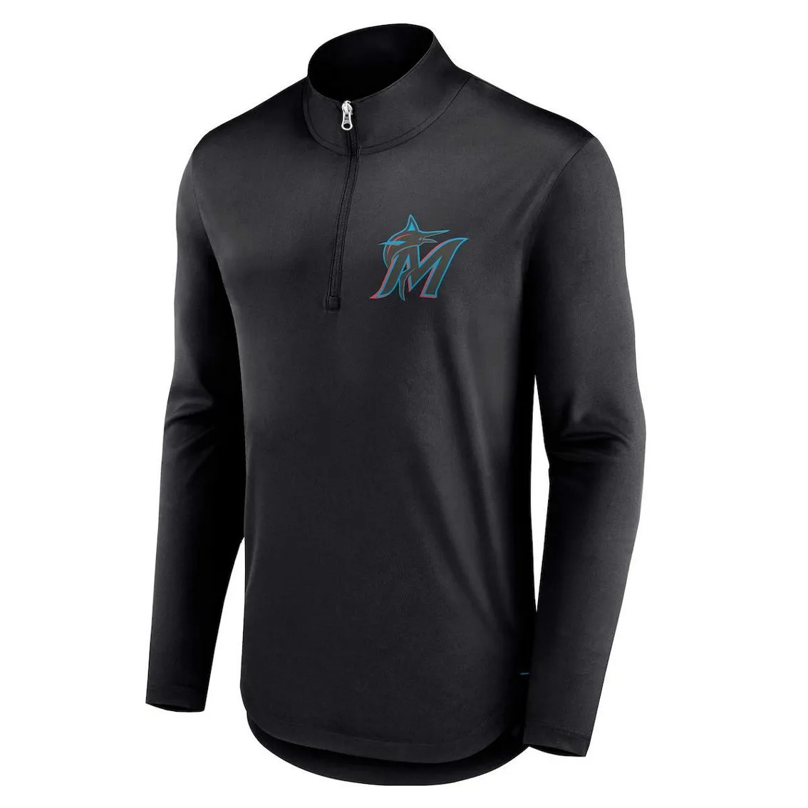 Fanatics Branded Men's Black Miami Marlins Tough Minded Quarter-Zip Jacket 3 Fanatics Branded Men's Black Miami Marlins Tough Minded Quarter-Zip Jacket - Image 3