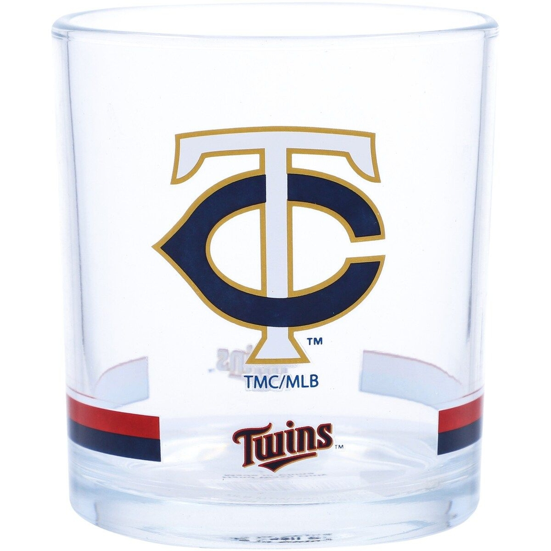 The Memory Company Minnesota Twins Banded Rocks Glass 2 The Memory Company Minnesota Twins Banded Rocks Glass - Image 2
