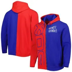 Mitchell & Ness Men's Red/Navy Chicago White Sox Fleece Full-Zip Hoodie