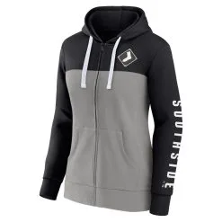 Fanatics Branded Women's Black/Gray Chicago White Sox Take The Field Colorblocked Hoodie Full-Zip Jacket -Minnesota Twins Shop DSCO1154795252 1007 ALT2
