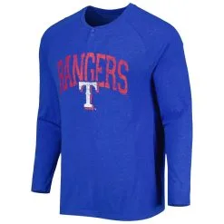 Concepts Sport Men's Royal Texas Rangers Inertia Raglan Long Sleeve Henley T-Shirt -Minnesota Twins Shop DSCO1155046771 1350 ALT2
