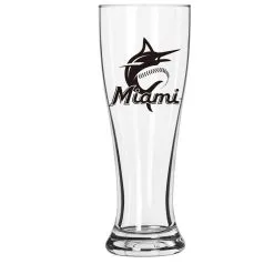 Logo Brands Miami Marlins 16oz. Game Day Pilsner Glass
