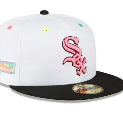 New Era Men's White Chicago White Sox Neon Eye 59FIFTY Fitted Hat