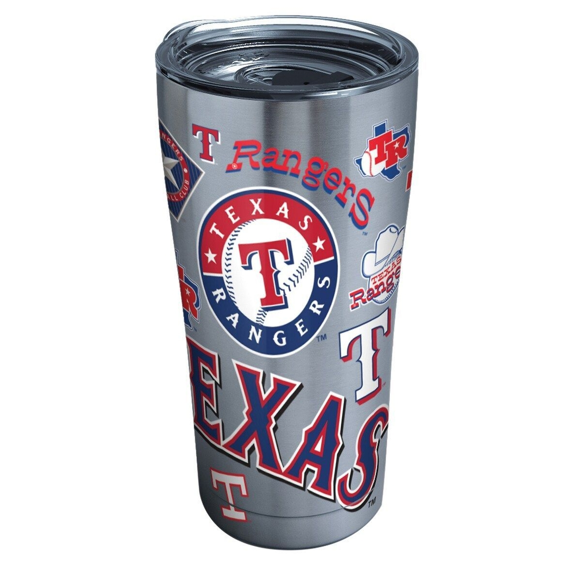 Tervis Texas Rangers 20oz. All Over Stainless Steel Tumbler With Slider Lid 1 Tervis Texas Rangers 20oz. All Over Stainless Steel Tumbler With Slider Lid