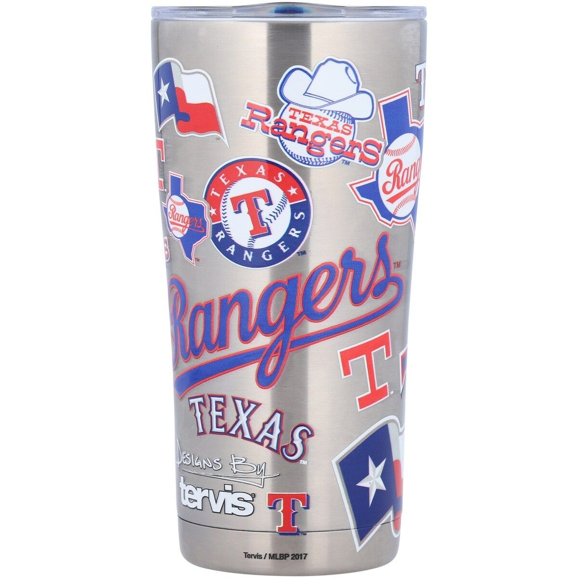 Tervis Texas Rangers 20oz. All Over Stainless Steel Tumbler With Slider Lid 3 Tervis Texas Rangers 20oz. All Over Stainless Steel Tumbler With Slider Lid - Image 3