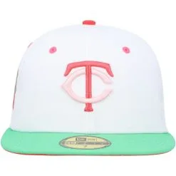 New Era Men's White/Green Minnesota Twins Final Season At HHH Metrodome Watermelon Lolli 59FIFTY Fitted Hat -Minnesota Twins Shop DSCO1156536486 3550 ALT2