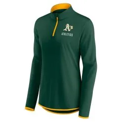 Fanatics Branded Women's Green Oakland Athletics Worth The Drive Quarter-Zip Jacket -Minnesota Twins Shop DSCO1156873444 2041 ALT2