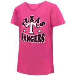 New Era Girls Youth Pink Texas Rangers Jersey Stars V-Neck T-Shirt -Minnesota Twins Shop DSCO1156931881 2518 ALT2