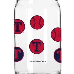 Logo Brands Texas Rangers 16oz. Smiley Can Glass