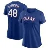 Nike Women's Jacob DeGrom Royal Texas Rangers 2023 Name & Number T-Shirt
