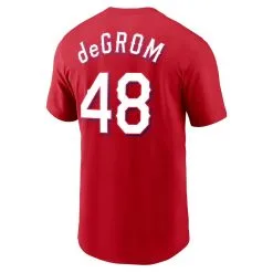 Nike Men's Jacob DeGrom Red Texas Rangers 2023 Name & Number T-Shirt -Minnesota Twins Shop DSCO1157801163 2910 ALT3