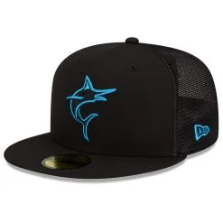 New Era Men's Black Miami Marlins 2023 Batting Practice 59FIFTY Fitted Hat