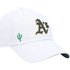 '47 Women's White Oakland Athletics Spring Training Confetti Icon Clean Up Adjustable Hat