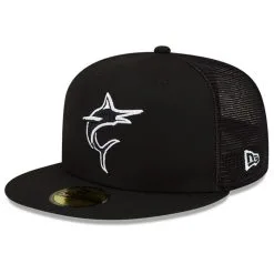 New Era Men's Black Miami Marlins 2023 Batting Practice 59FIFTY Fitted Hat