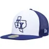 New Era Men's White/Royal Texas Rangers 2023 On-Field Batting Practice 59FIFTY Fitted Hat