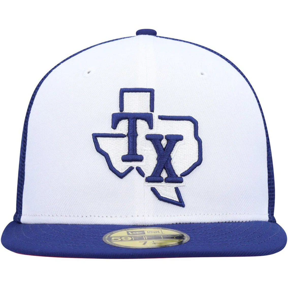 New Era Men's White/Royal Texas Rangers 2023 On-Field Batting Practice 59FIFTY Fitted Hat 3 New Era Men's White/Royal Texas Rangers 2023 On-Field Batting Practice 59FIFTY Fitted Hat - Image 3